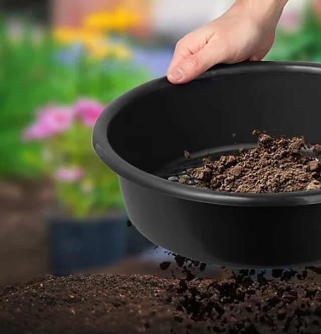 Plastic Garden Sieve (4-10mm Adjustable Mesh) 37cm diameter