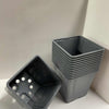 (x10) Plastic Teku Pots 9cm X 9cm X 10cm Square